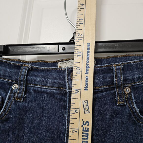 Free People Jeans Women's 29 (30x28) Blue Skinny Mid-Rise Distressed Ripped - Picture 5 of 7